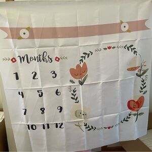 Floral Baby Milestone Blanket